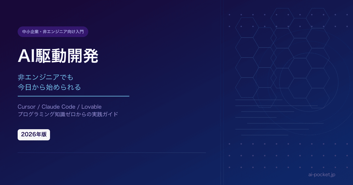 AI駆動開発とは?非エンジニアでも今日から始められる実践ガイド【2026年版】
