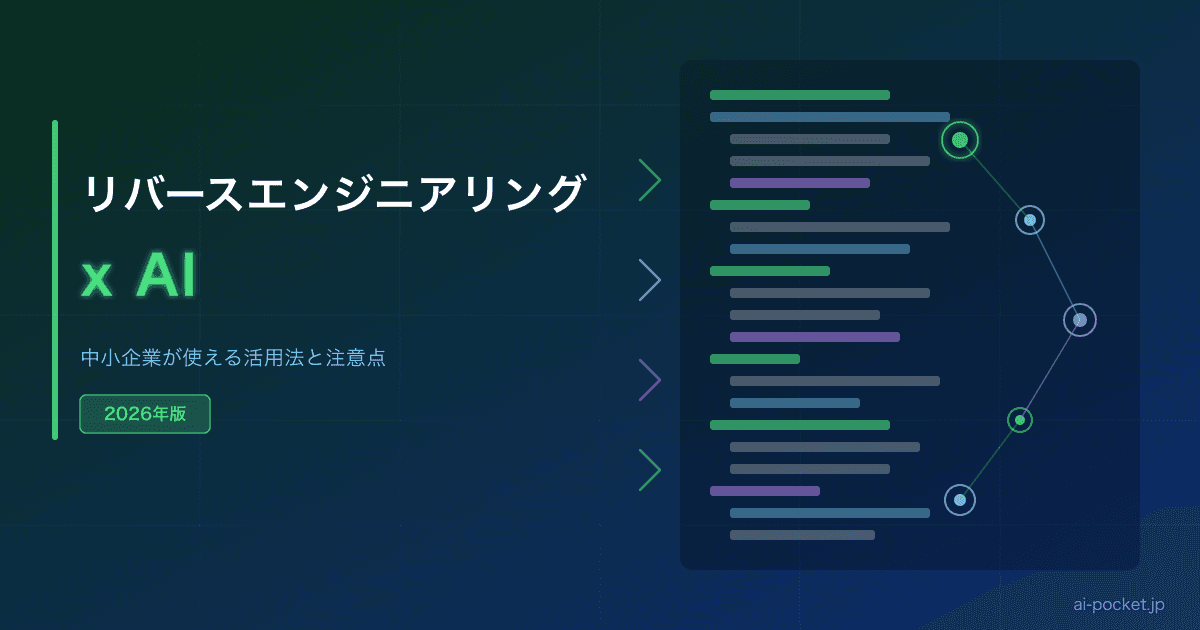 リバースエンジニアリングとAIとは?中小企業が使える活用法と注意点【2026年版】